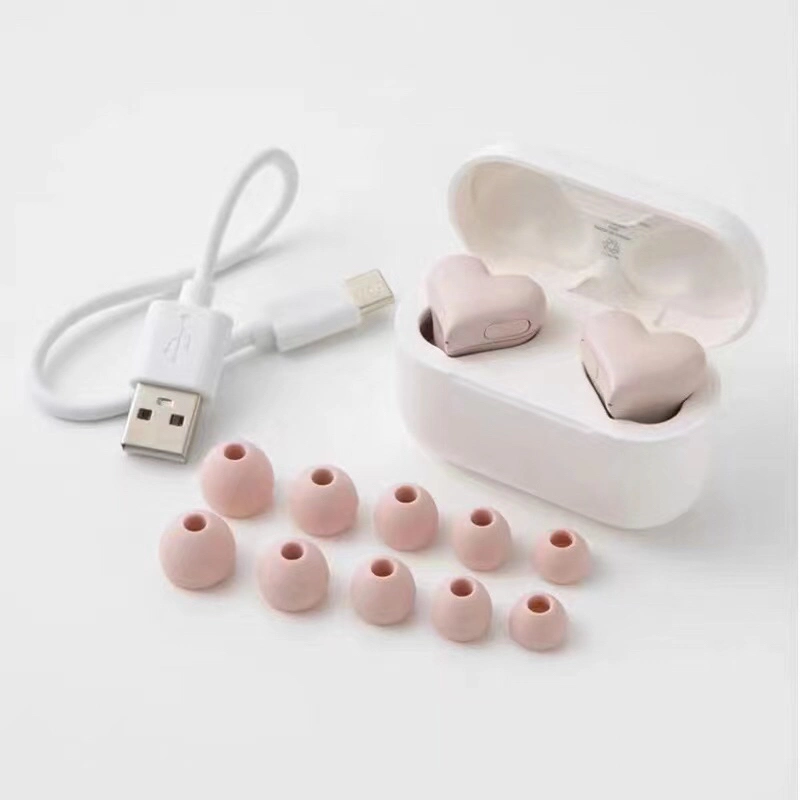 Novas chegadas Heartbuds auricular Bluetooth Brinco Ear adorável garota in-ear Noise-Cancelling fones de ouvido Bluetooth sem fio