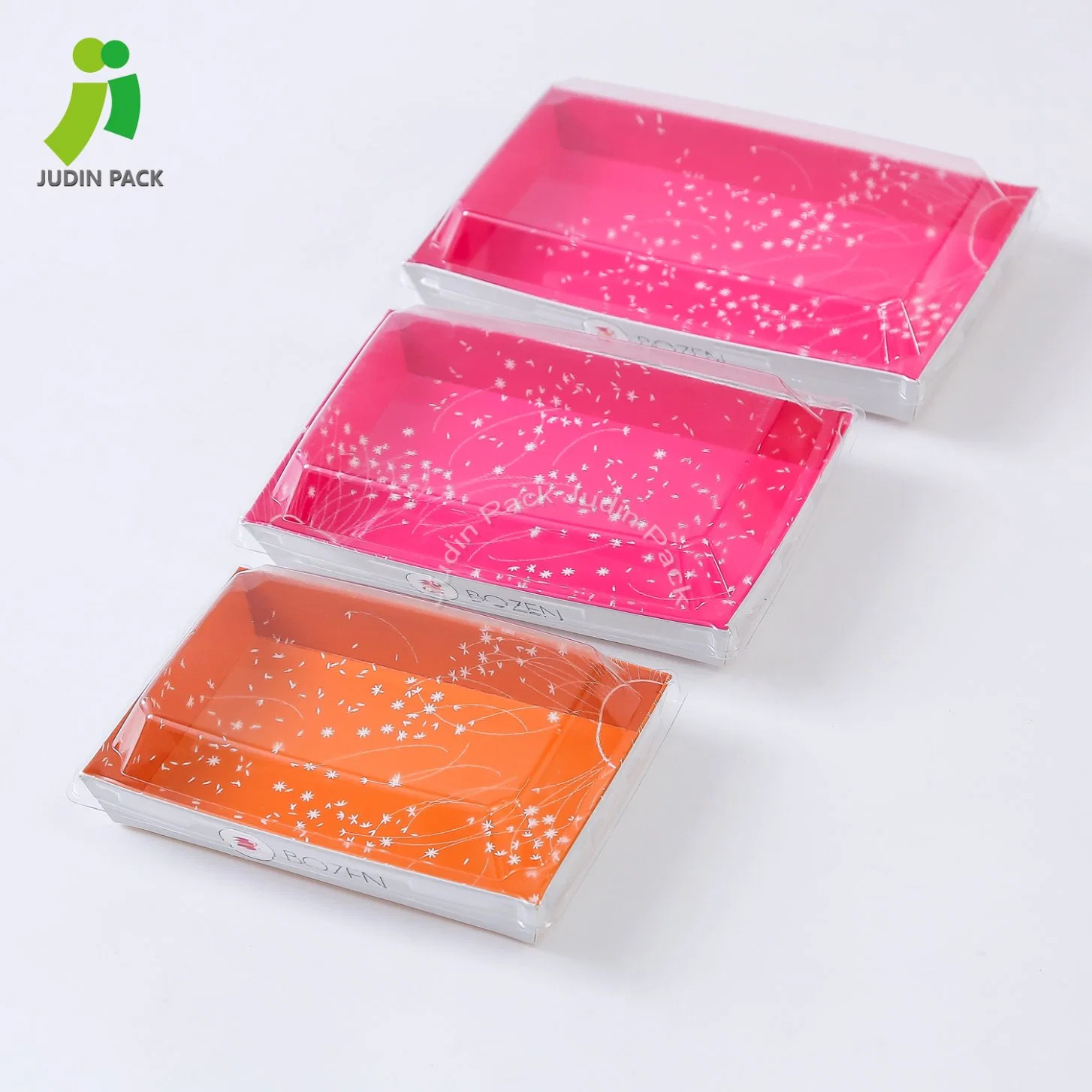 Customized Logo Printing Food Grade Paper Container Sushi Takeaway Container