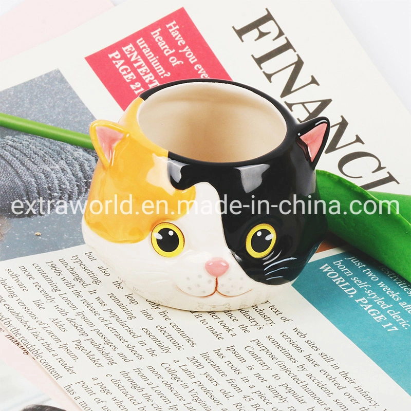 Cute Kitty Toothpick Holder Ceramic Tableware Handpainted Toothpick Cup Dinner Set