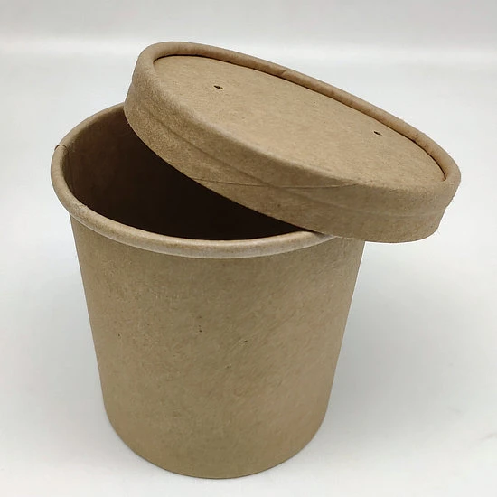 Kraft Paper Soup Bowl Soup Cup with Lid 8oz/12oz/16oz/32oz High quality/High cost performance  on Sale