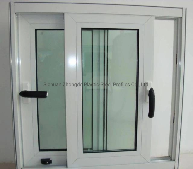 Más Populares precio de fábrica China UPVC/PVC puertas de la casa de 1/2/Panel de Windows 3 simple/doble/triple Casement de PVC los perfiles de ventana deslizante con gafas.