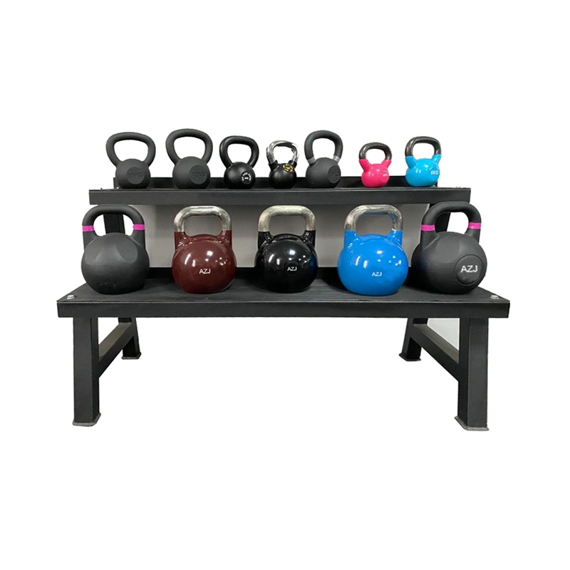 Doble Capa de Fitness Azj mejor venta de equipos multifunción Rack de almacenamiento de Kettlebell