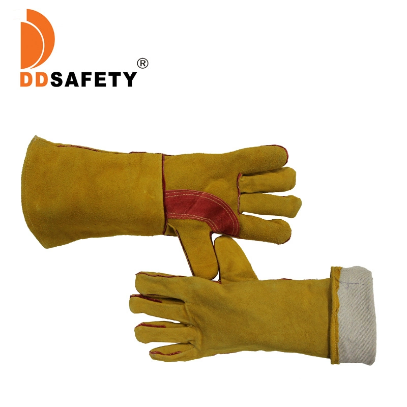 Welding Gloves, MIG Welding Gloves Stick Welding Gloves TIG Welding Gloves for Men and Women 14 Inches Cowhide Split Leather