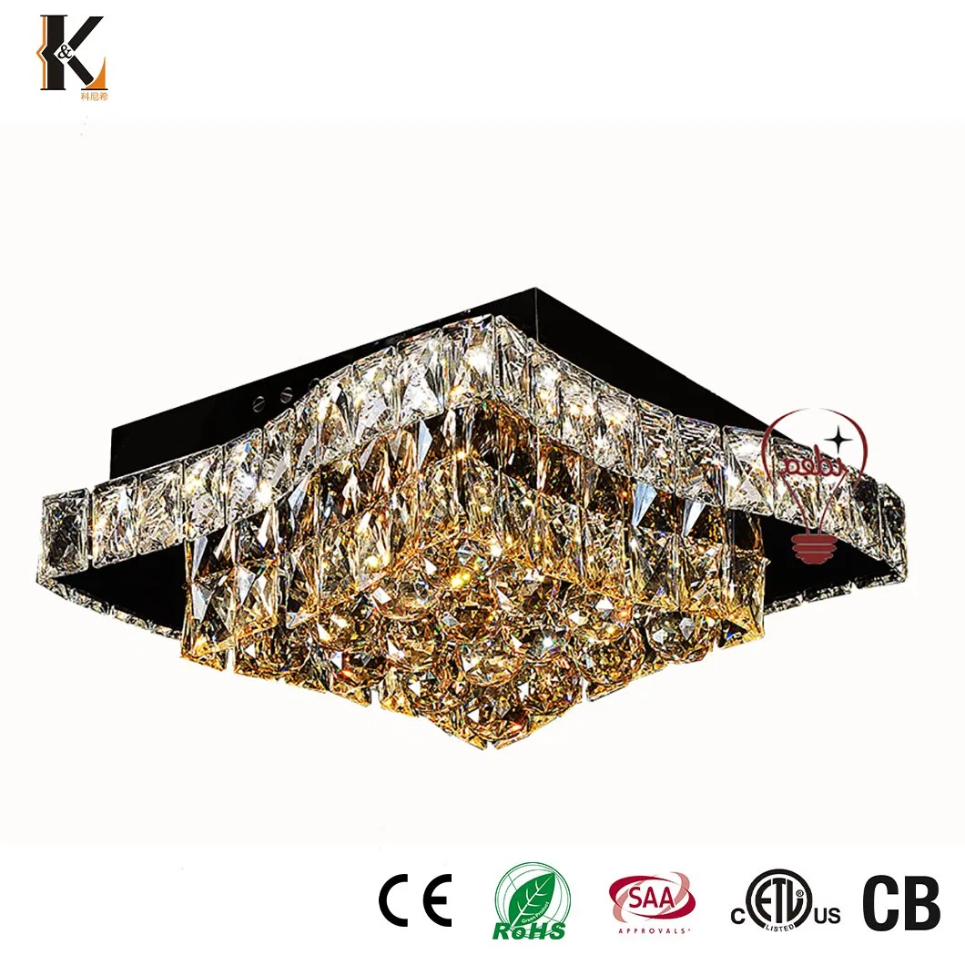 China pequeño cristal LED luz comedor Chandelier cristal Raindrop Luz de techo comedor Cuarto de baño dormitorio Sala de estar techo de cristal Iluminación