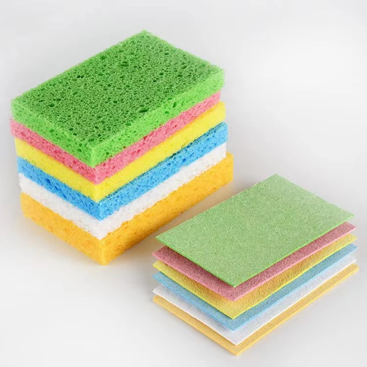 Compressed Wood Cellulose Cleaning Sponge Soft Cleaning Pad