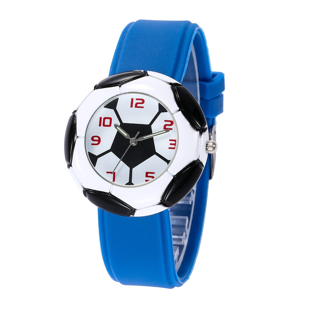 Waterproof Children Fashion Casual Football Silicone Quartz Wrist Watch