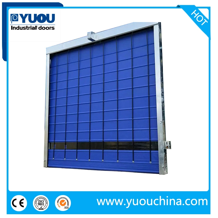 PVC Fabric Stacking Folding High Speed Fast Rapid Roller Shutter Traffic Door