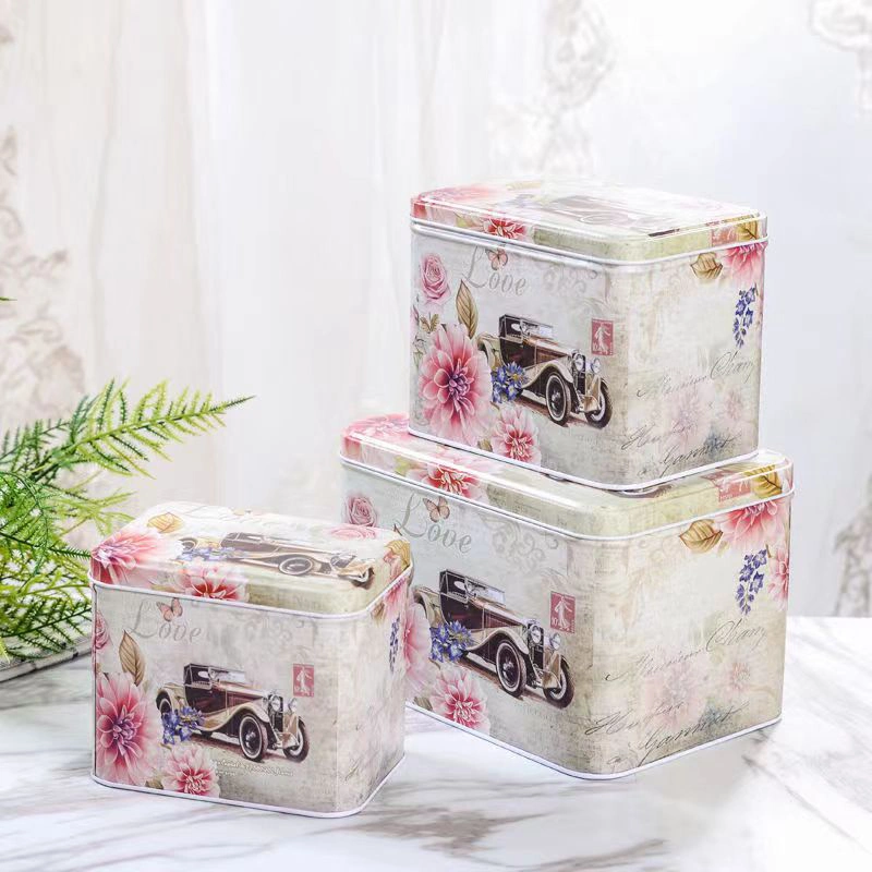 Latas de almacenamiento con tapas decorativas, Caja de regalo pequeña de caramelos de chocolate para favores de fiesta, regalos de calentamiento de la casa Nuevo hogar