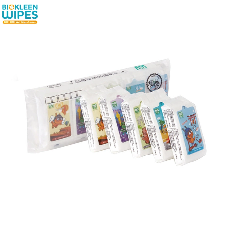 Biokleen High quality/High cost performance Disposable Soft Flushable Fragrance Free Disinfectant Soft Baby Wipe with Reusable Sticker Open