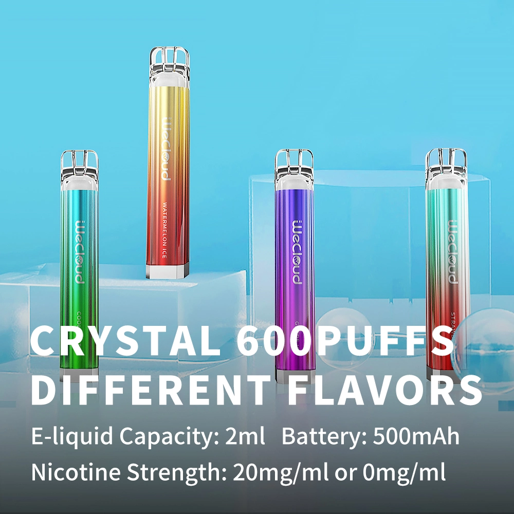 Wholesale/Supplier I Wape Electric Pen Hookah Empty Rechargeable Pod Crystal 600 Puffs Custom Vaporizer Puff Plus Pod Disposable Pen