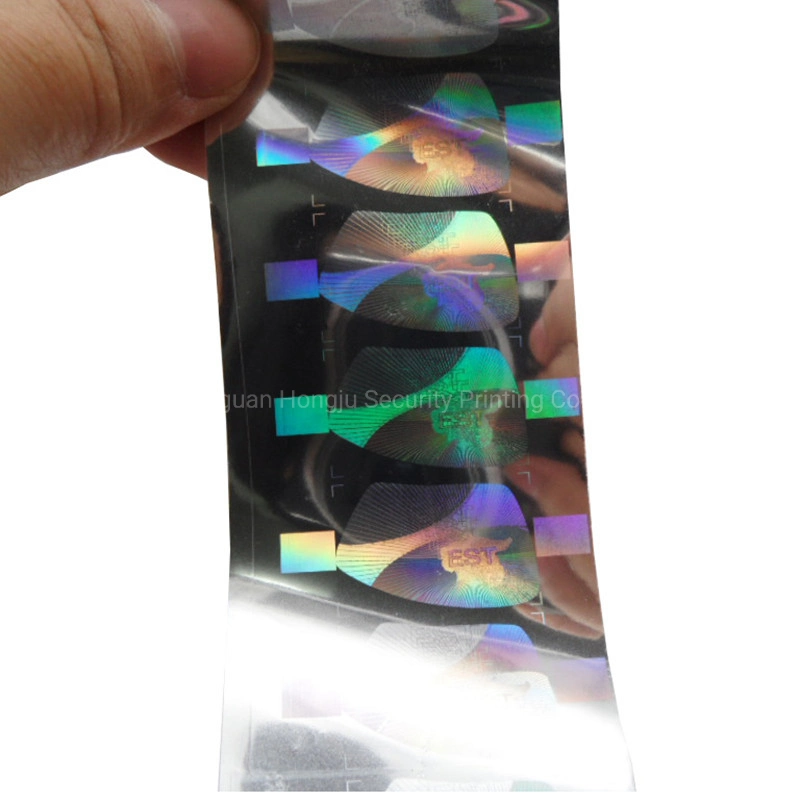 Custom Made Pet 3D Holographic Hot Stamping Transfer Anti-Counterfeiting Laser Foil Strip Label Sticker Hologram