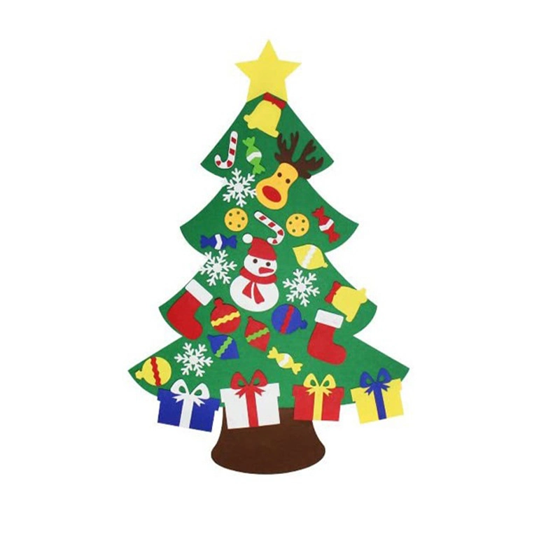 DIY Felt Christmas Tree Xmas Decorations Wall Hanging Ornaments Kids Gifts Party Supplies Christmas Decorations Outdoor