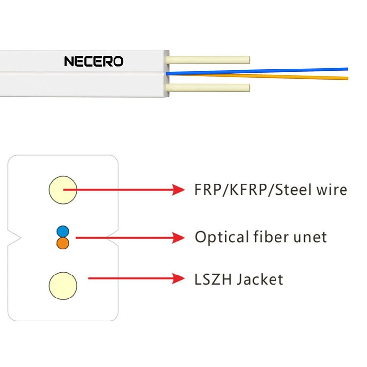 1 2 4 6 8 12 Cores FTTH Optical Fiber Cable