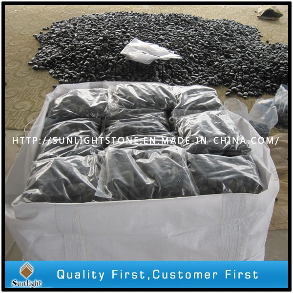 Wholesale/Supplier Polished Loose Black Pebble for Graden Stone