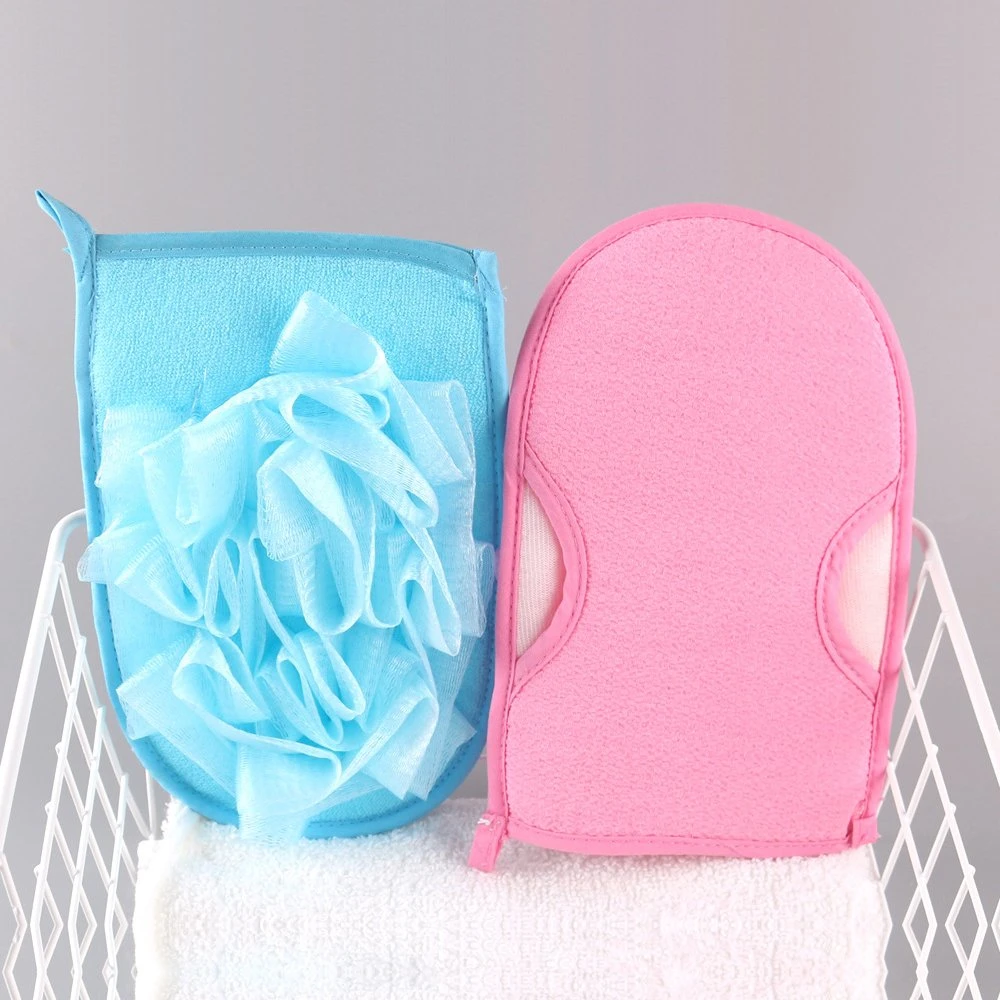 Low MOQ Body Bath Soap Gloves Sponge Mesh Nylon Sponge Flower Glove