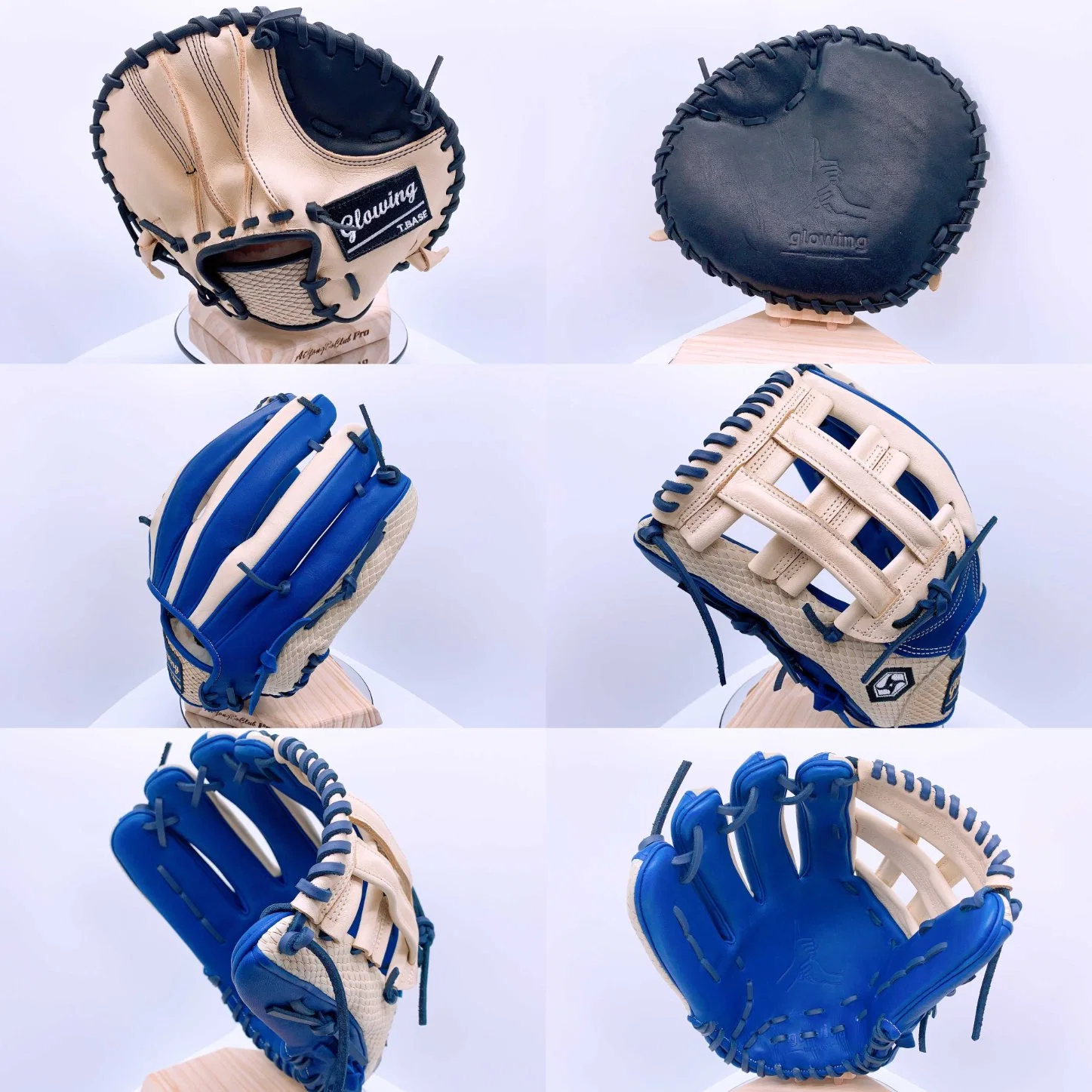 Kip Leder Professional Großhandel Baseball Batting Handschuhe