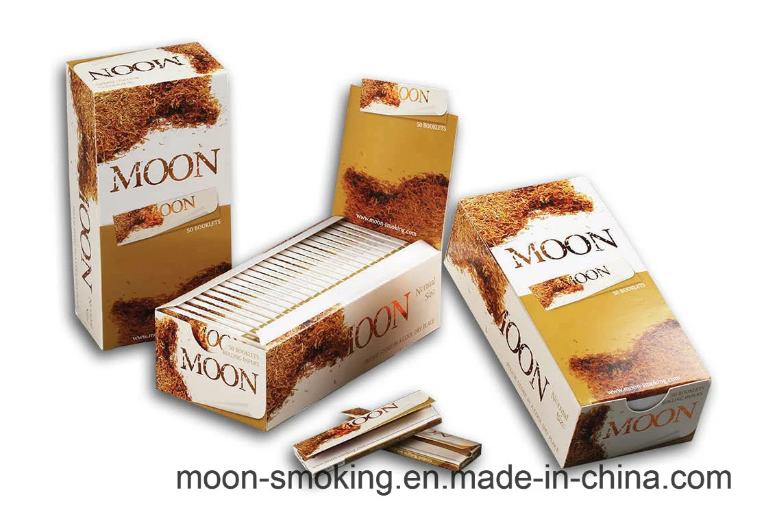 12.5 GSM to 20 GSM Organgic  Flax/Wood Custom Brand Rolling Papers Customized Smoking Accessories Cigarette Paper Factory