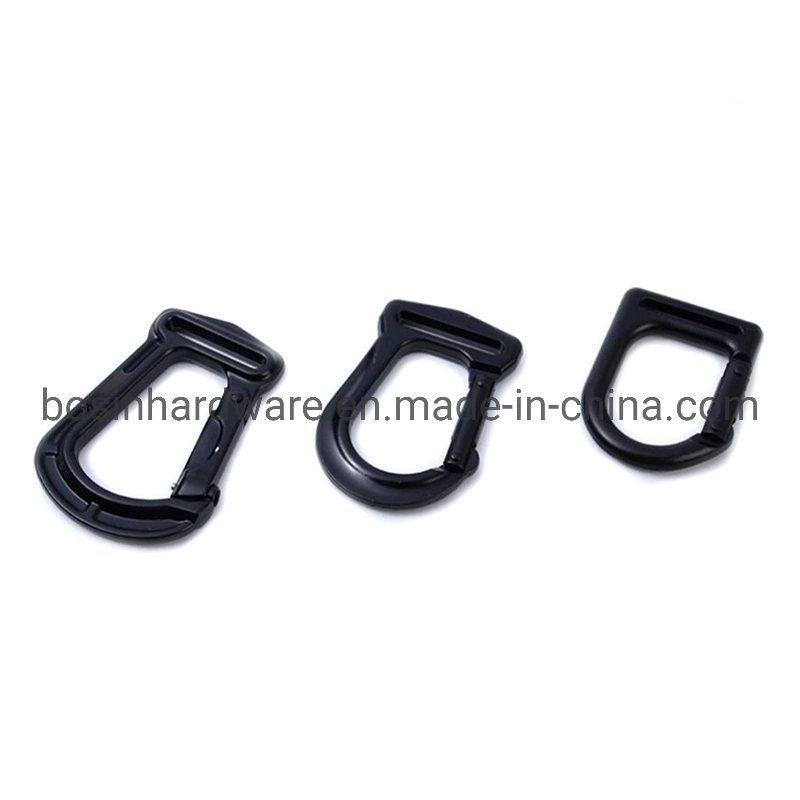 Safety Electrophoresis Black Carabiner Snap Hook for Yoga