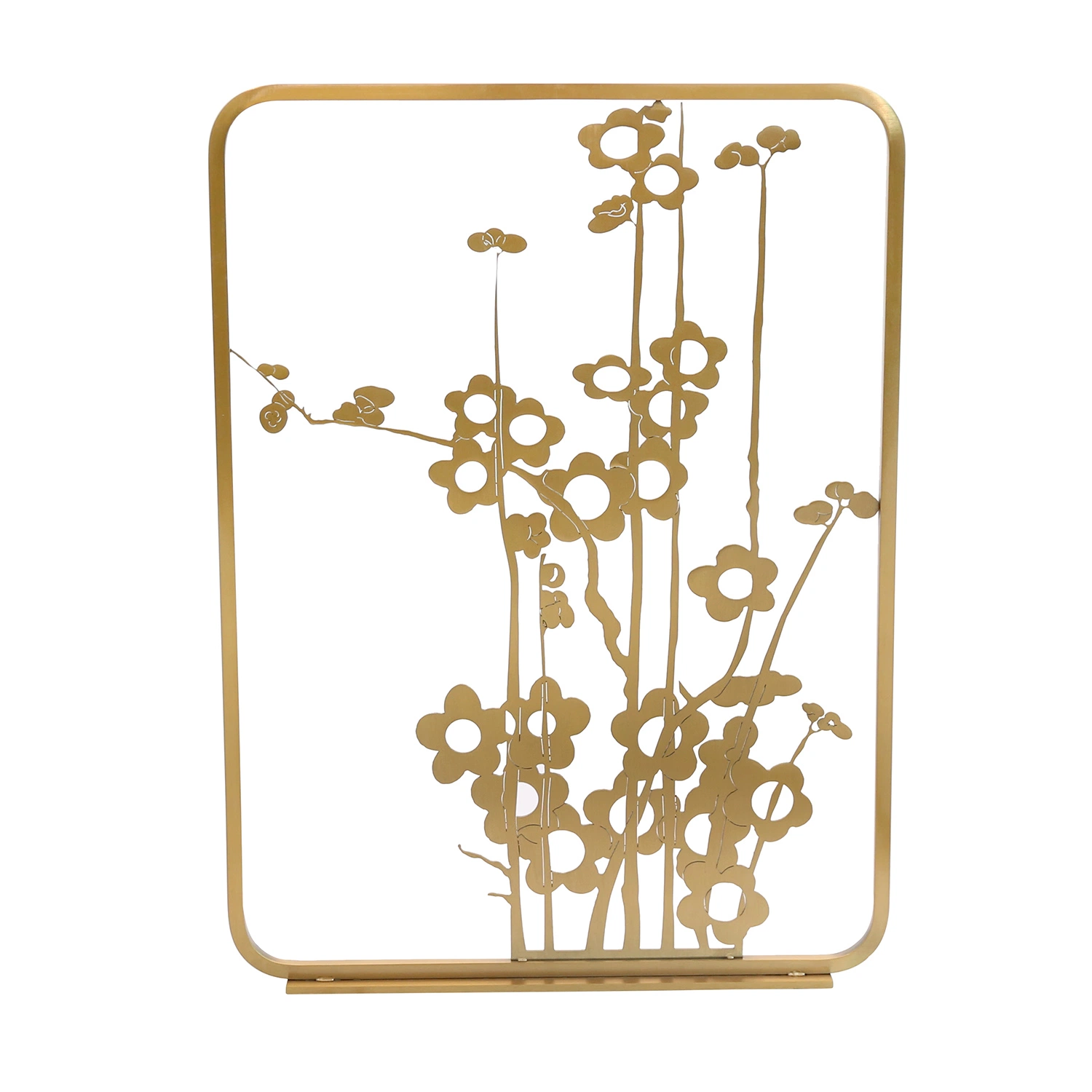 OEM Laser Cutting Luxury Gold Display Metal Craft Home Decoration