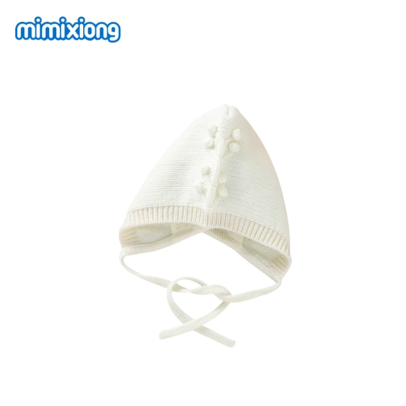 Mimixiong Hot Selling Portable Cute Tuddler de punto de recién nacido solapa Cute Crochet Invierno bebé Bebés Gorros Gorros