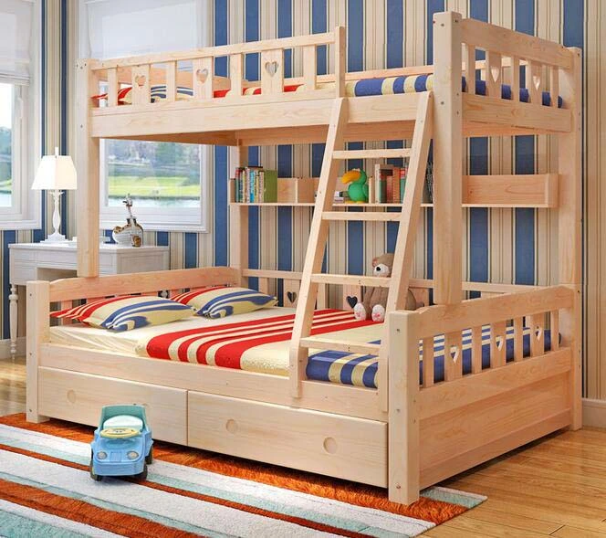 Solid Wooden Bed Room Bunk Beds Children Bunk Bed (M-X2215)