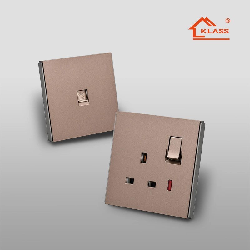 Electrical Light Power System 13A Single Switch Socket Use for Hotel Home Design