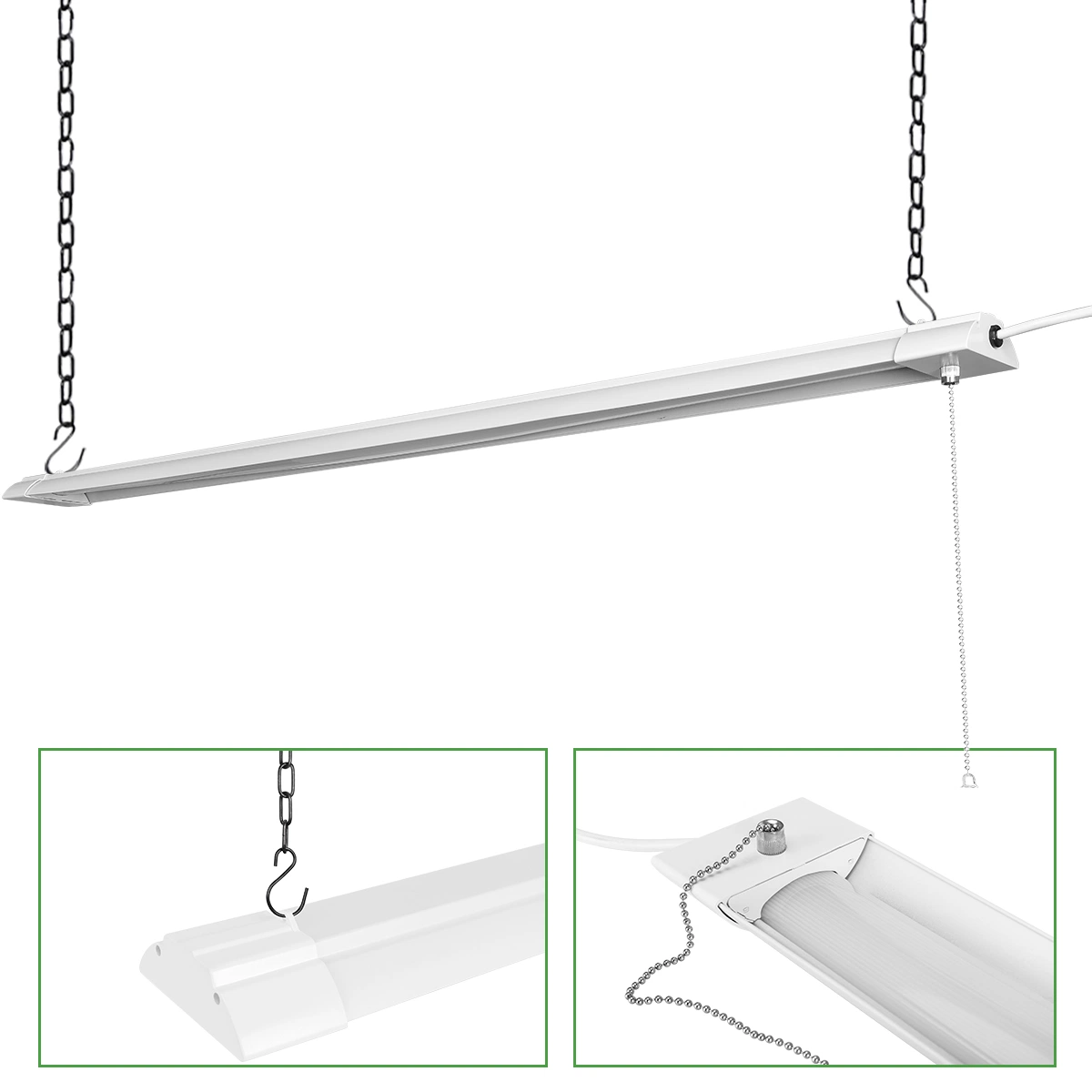 Chinese Factory 36W LED Shop Light Linkable 4000K Bright White Garage Workbench Ceiling Lamp