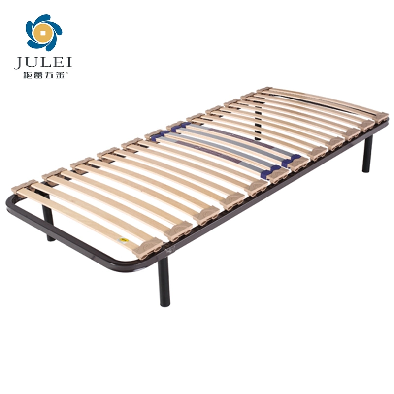 Top Quality Detachable Wood Slats Double Metal Platform Bed Frame