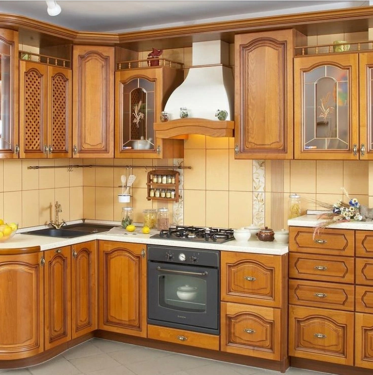 Hardwood Plywood Wall Hanging Chopping Board Modern Cabinets Kitchen