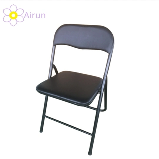 Wholesale/Supplier Used Wedding Foldable Party Metal Frame PU Cover Double Sponge Folding Chairs