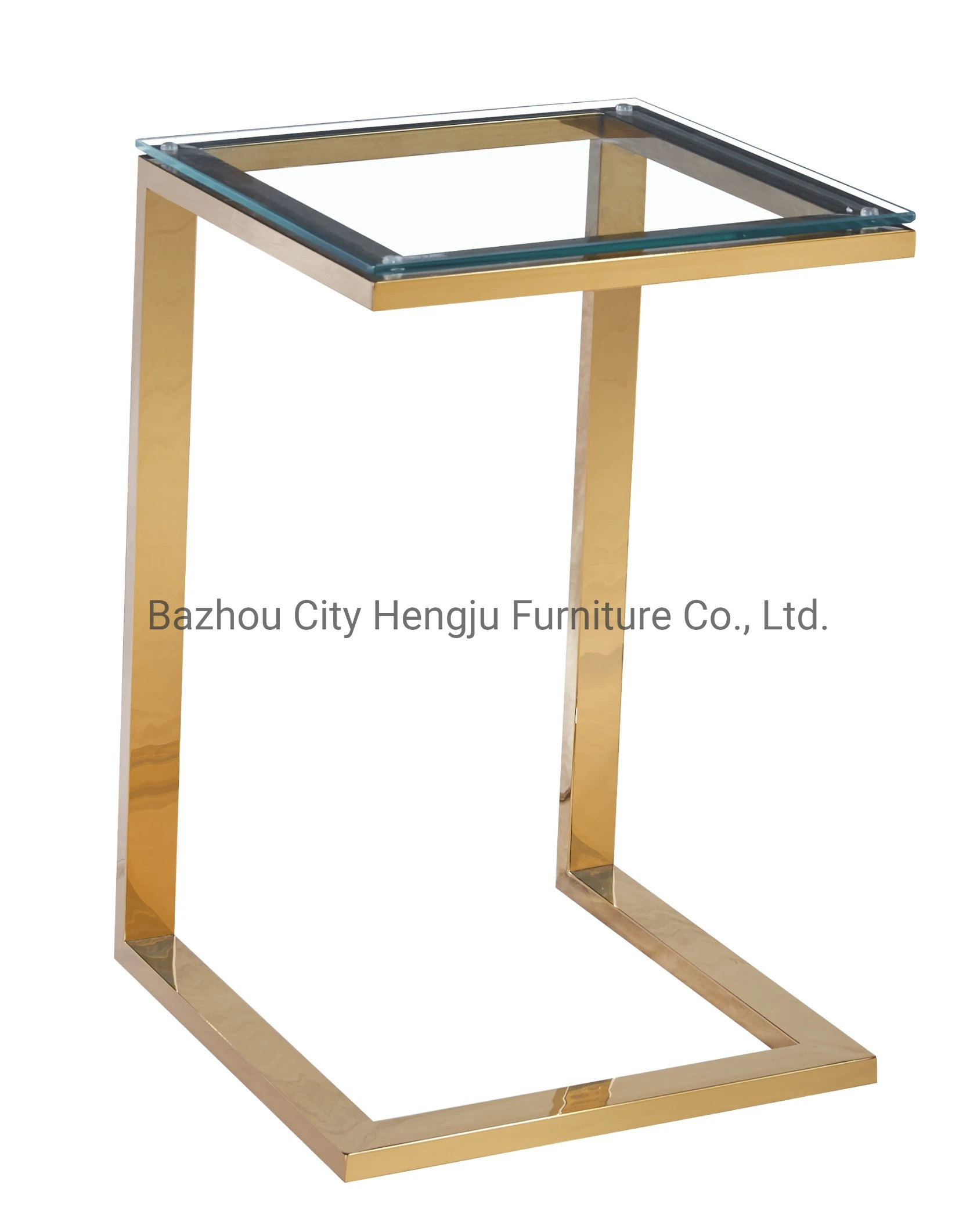 Stainless Steel Table Suit Living Room Furniture Glass End Tables Sofa Table Side Table Bedroom Table Wedding Table