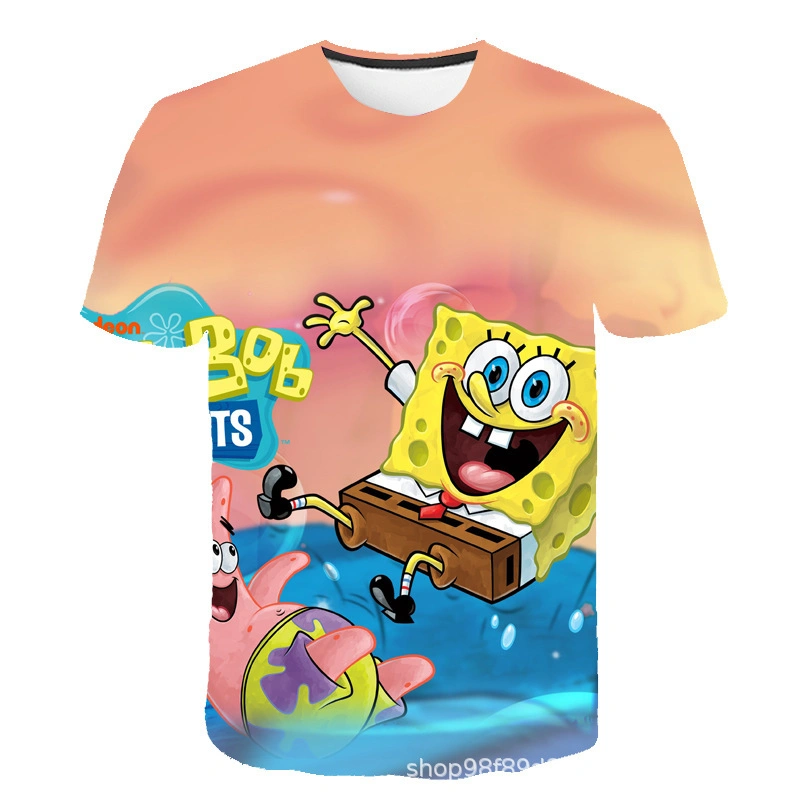 Factory Custom Fashion Soft T-Shirt Men's T Shirt Spongebob Unisex T-Shirt