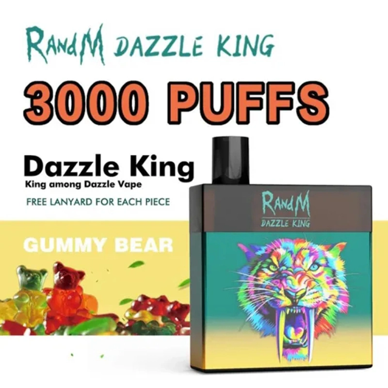 Fashion Box Shape Disposable Pod Rechargeable Randm Dazzle King 3000 Puffs