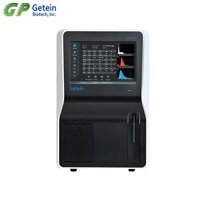 Getein Auto Hematology Analyzer BHA-3000 3 parte de análisis de sangre diferencial Instrumento médico de análisis de sangre automatizado Precise