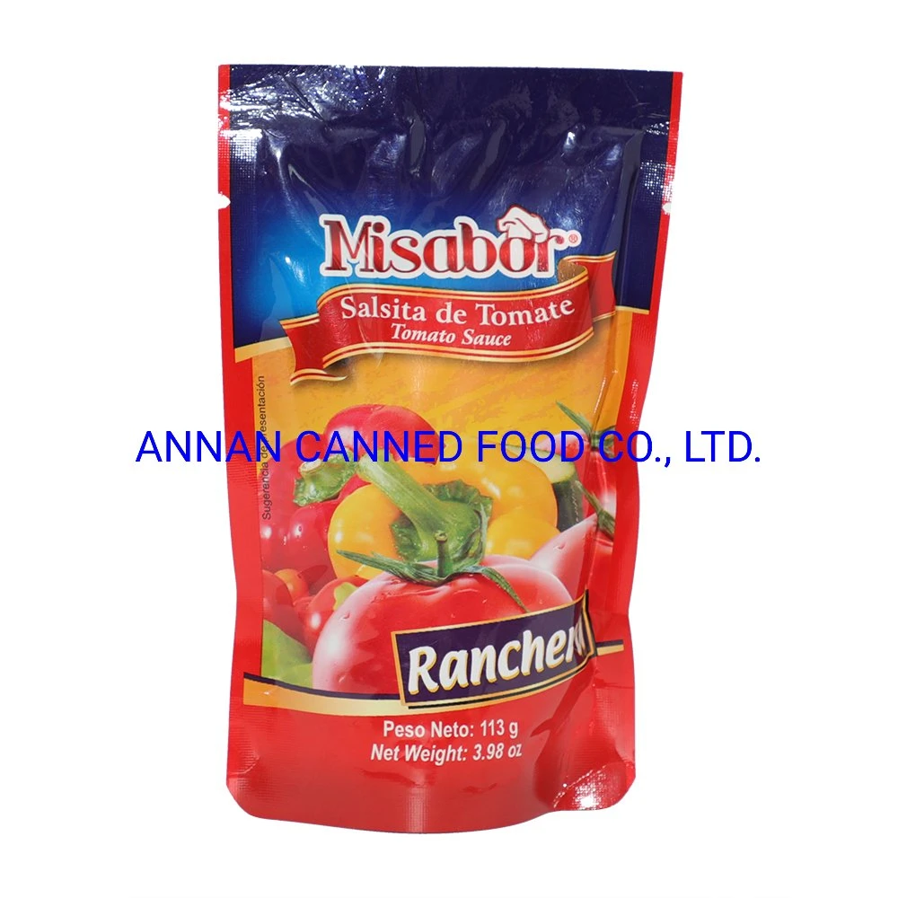 Misabor Brand Tomato Sauce 113G in Self-Standing Pouches with Vegetables