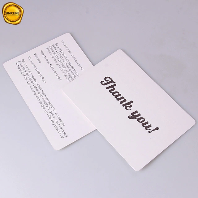 Персонализация карт белого фольгой тиснение логотипа заказчика для поздравительных открыток