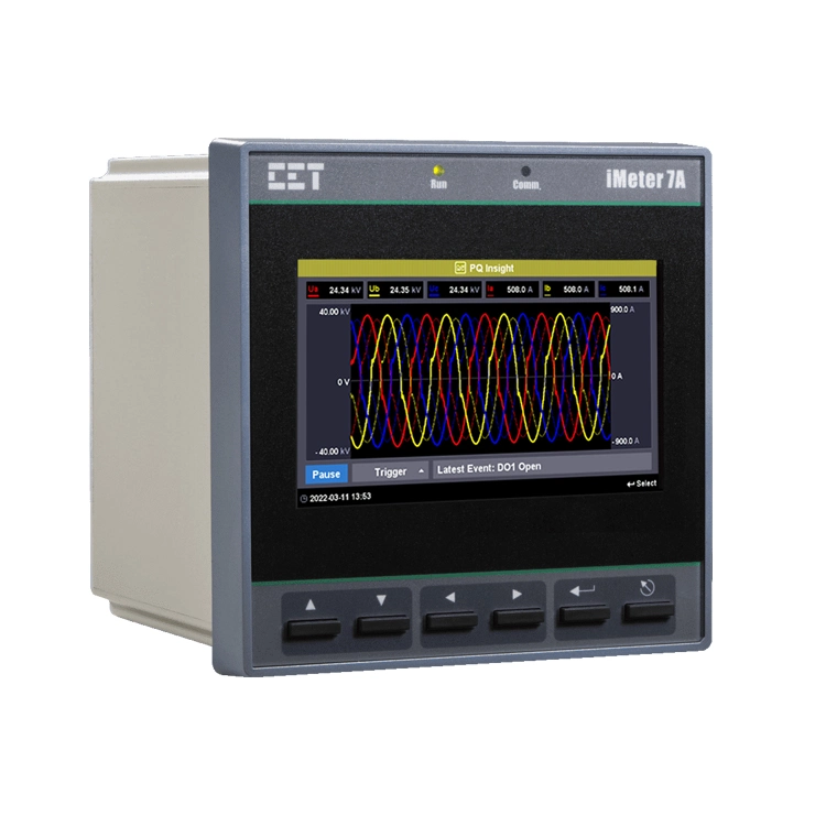 iMeter 7A DIN144 Class 0.2S Three-Phase Power Quality Analyzer for Electricity kWh Monitor with Ethernet RS-485 Two Solid-State Pulse Outputs