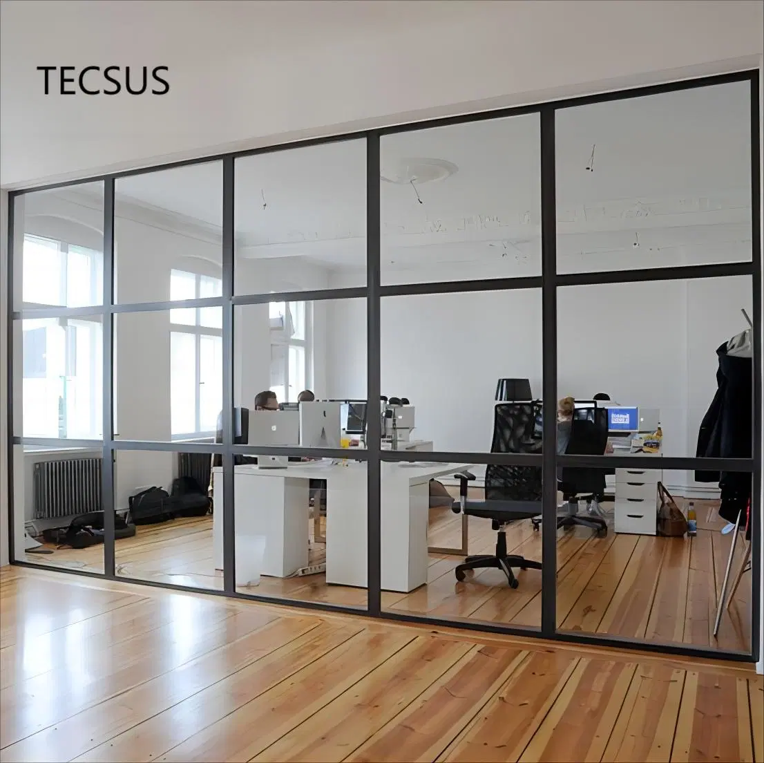 Soundproof LCD Privacy Smart Aluminum Frameless Glass Office Partition Walls Systems