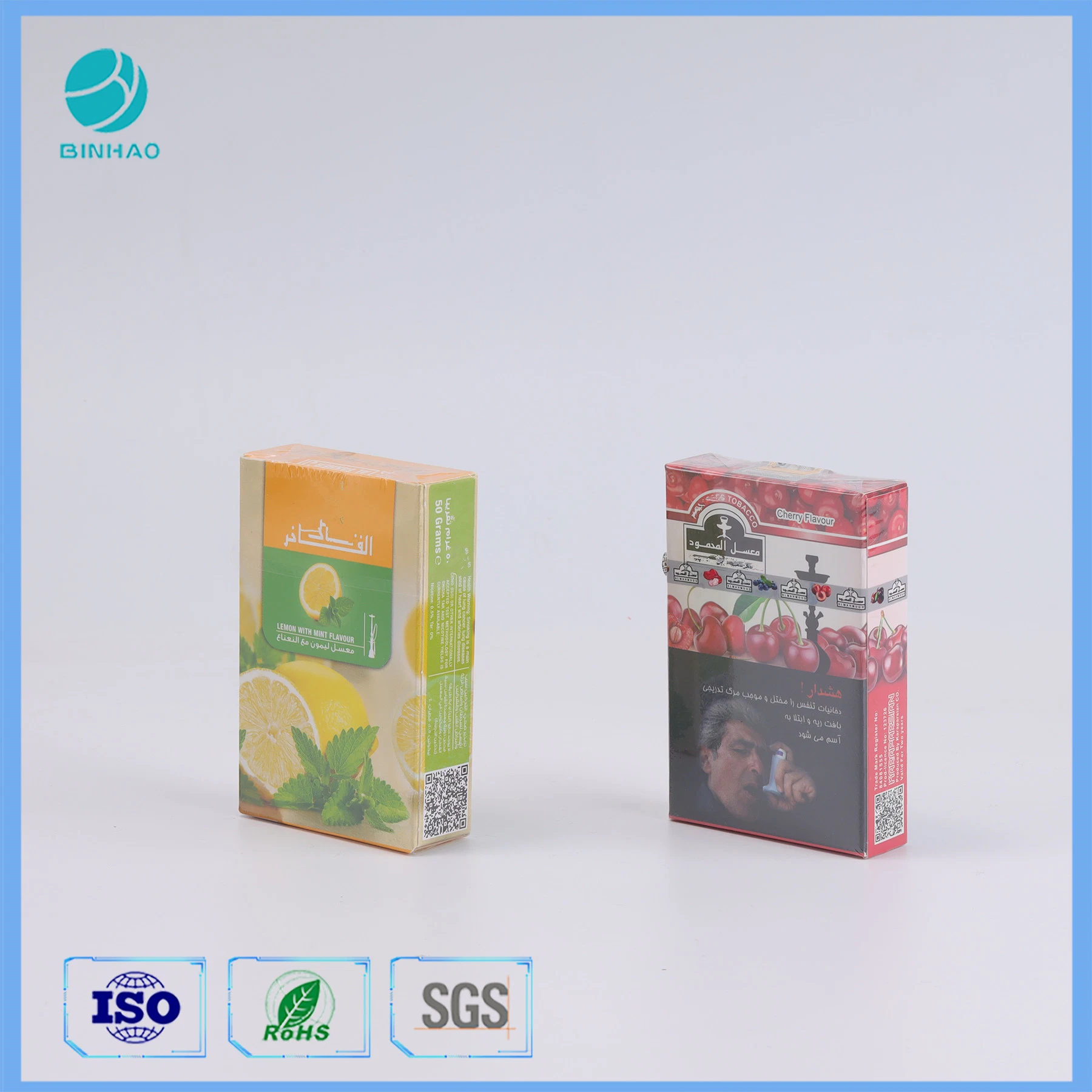 50g Shisha Cigarette cas de pliage personnalisée de forme carrée effet étanche