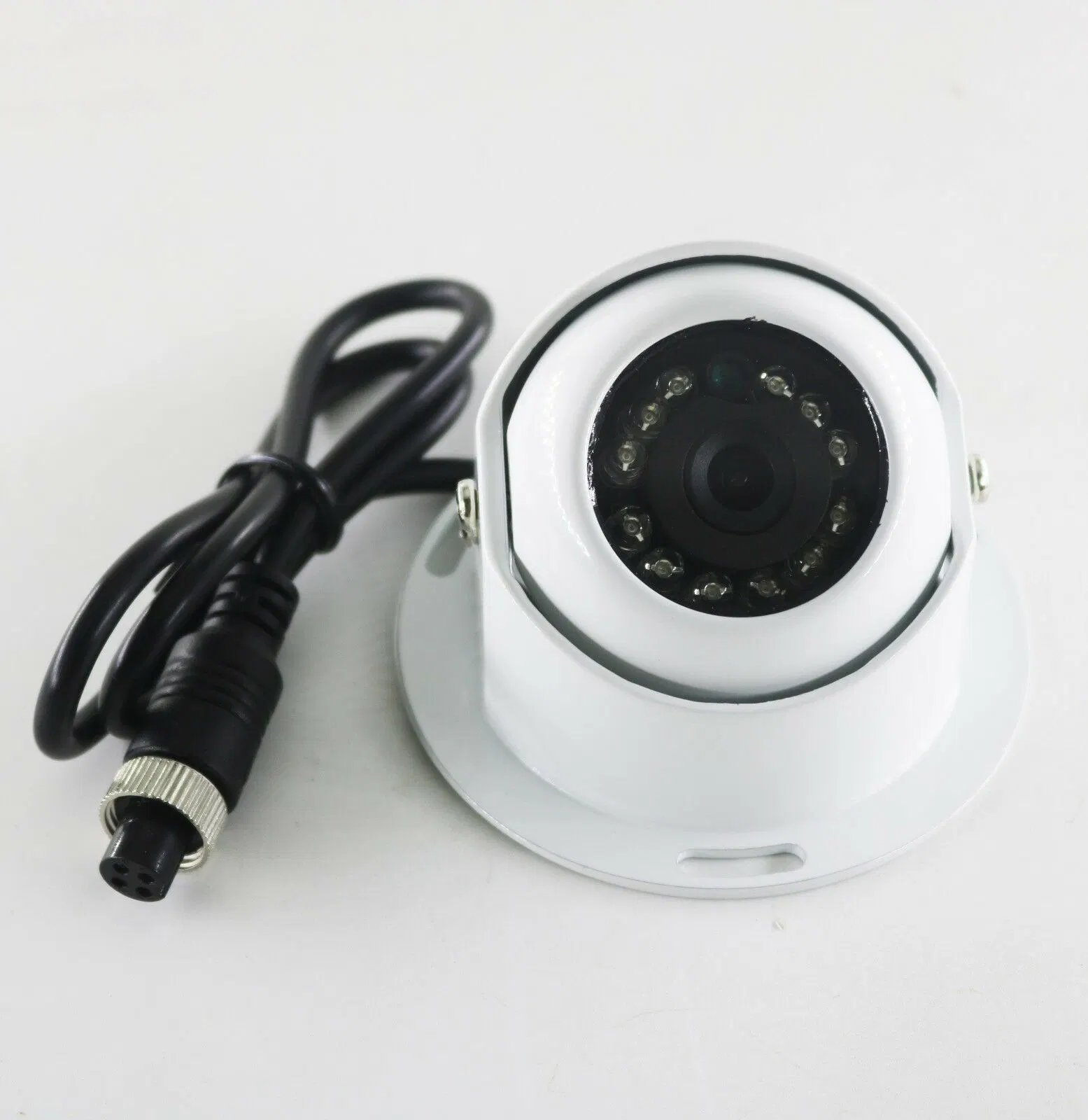 White Color Dome Eyeball 4pin Rear View Camera Backup 12-24V Metal Case for Caravan