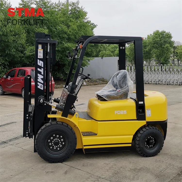 Stma Factory Price Good Quality 2.5tons Diesel Engine Forklift 2500 Kg with 4800mm Triplex Mast and Side Shifter