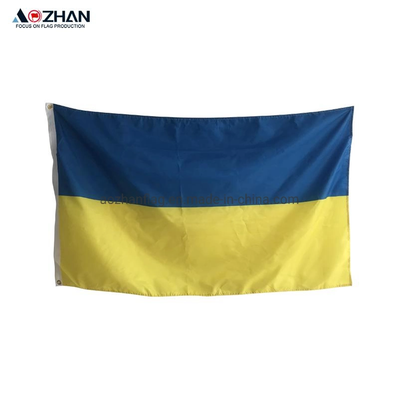 Ready to Ship 3*5 Ukraine National Flag Wholesale/Supplier Cheapest Ukraine Banner High quality/High cost performance  100% Polyester Ukraine Flags