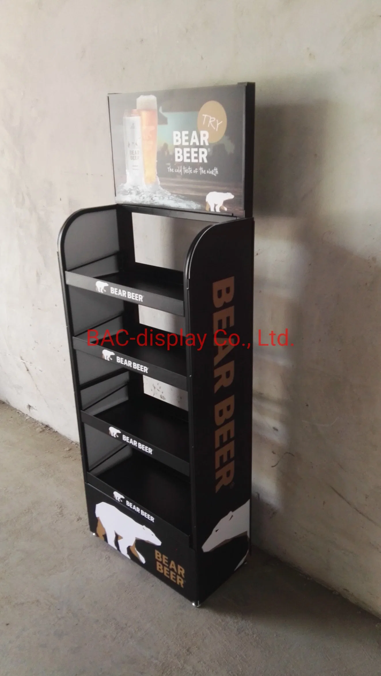 Supermarket Metal Beer Display Rack for Wholesale/Suppliers