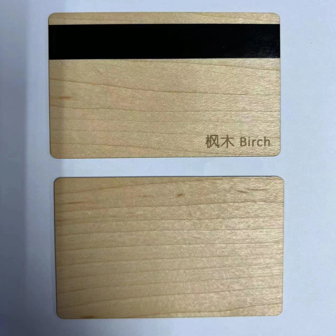 Una muestra gratis Business tarjeta virgen NFC Ntag 213 de la tarjeta de madera de bambú