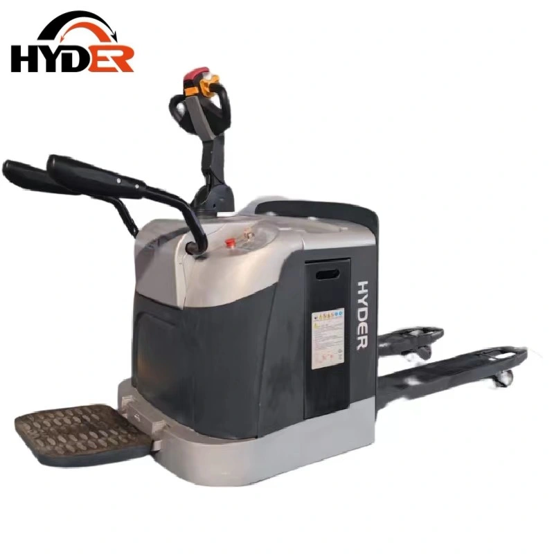 China Manufactural Warehousing/Logistics Equipment Electric Standing-on Pallet Jack Digital Dashboard