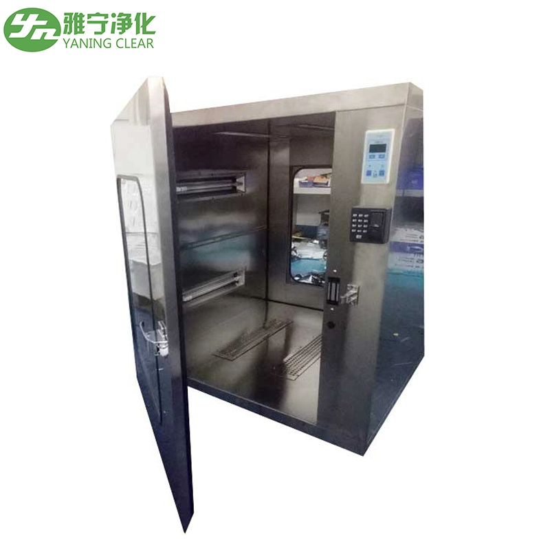 Yaning CE-Zertifizierung UV-Lampen Desinfektion Sterilisation Pass Transfer Box Pass-Thru-Box Mit Fingerabdruck-Passwort-Zugangskontrolle System Pass Feld