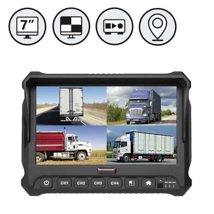 7inch Ahd Quad Car Touch Panel LCD Monitor DVR