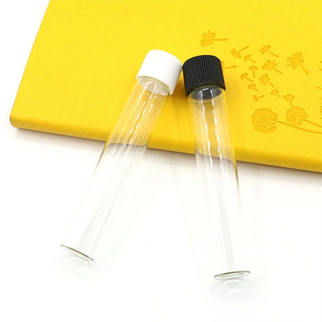 Clear Tubular Mini Wishing Bottle Glass Tube Vials with Childproof Lid 22*116mm