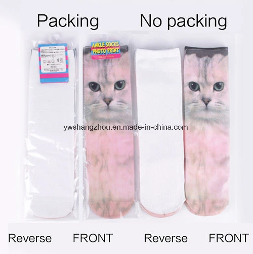 Hot Sale Europe Emoji 3D Digital Animal Printed Fashion Semi-High Socks