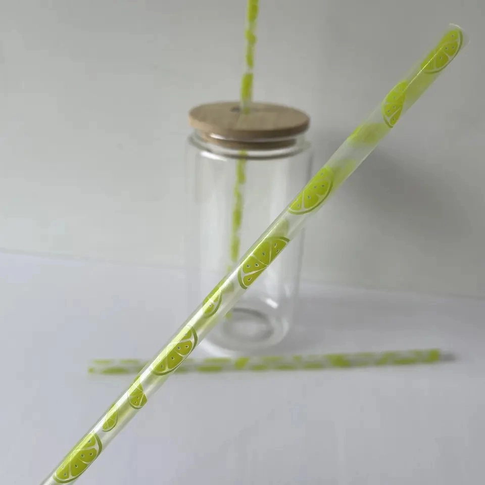 Wholesale/Supplier Custom Drinking Reusable Straw PP Hard Plastic Printed Cheetah White Leopard Straws